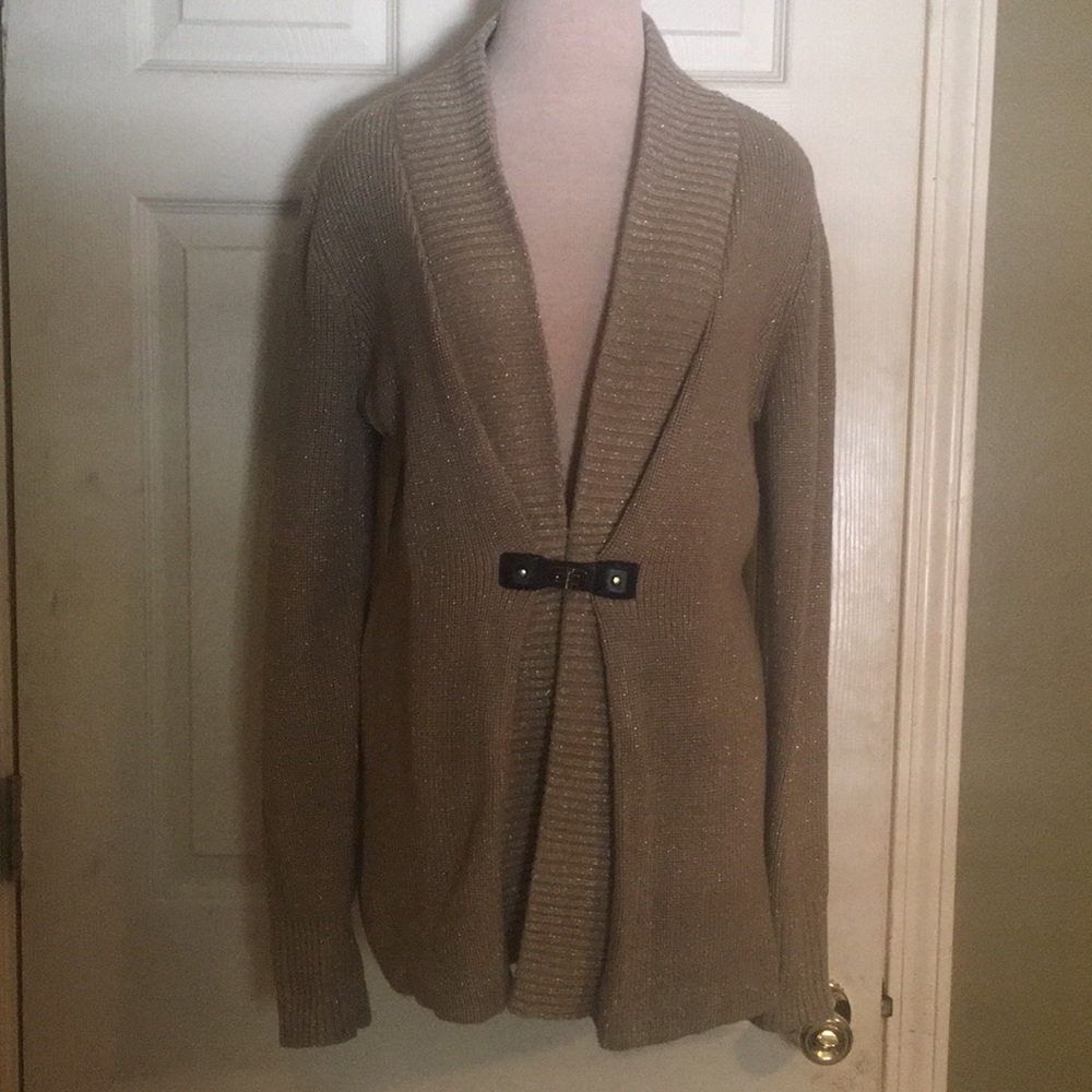 Calvin Klein gold cardigan sweater